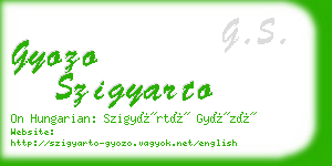 gyozo szigyarto business card